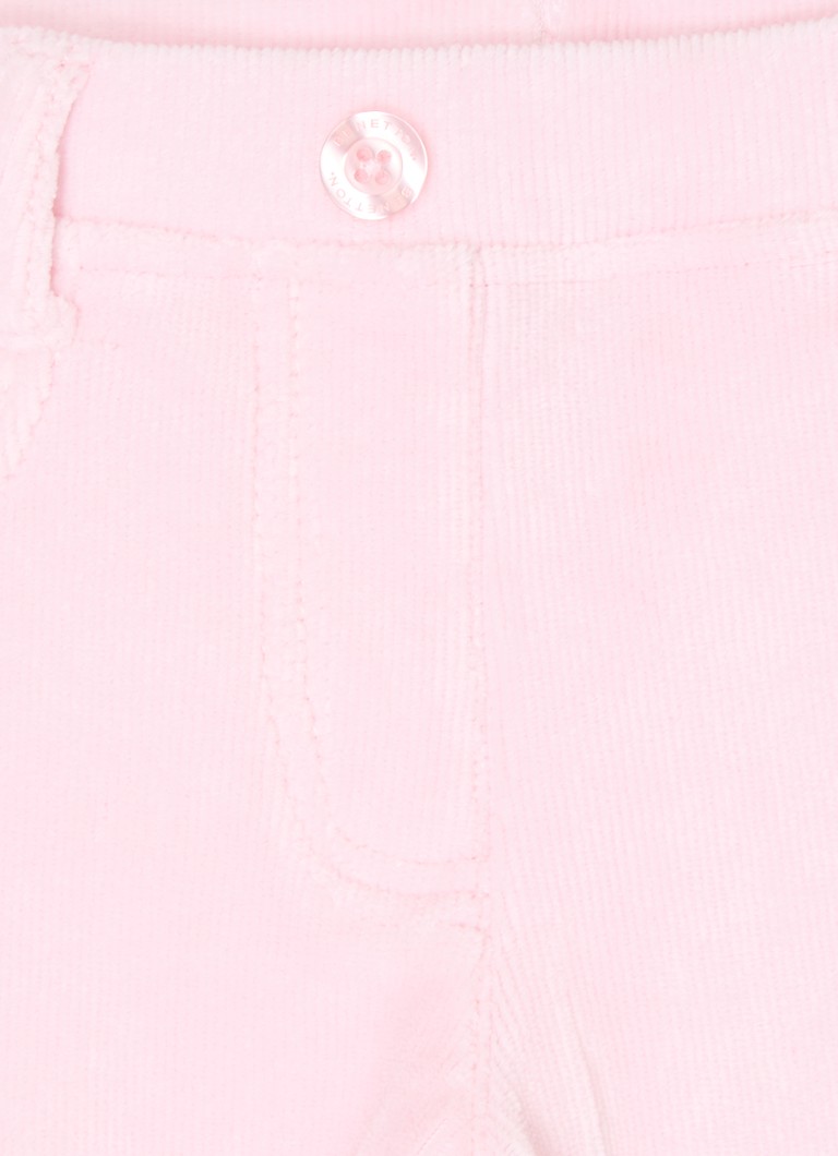 Pantaloni Benetton slim fit din catifea reiată