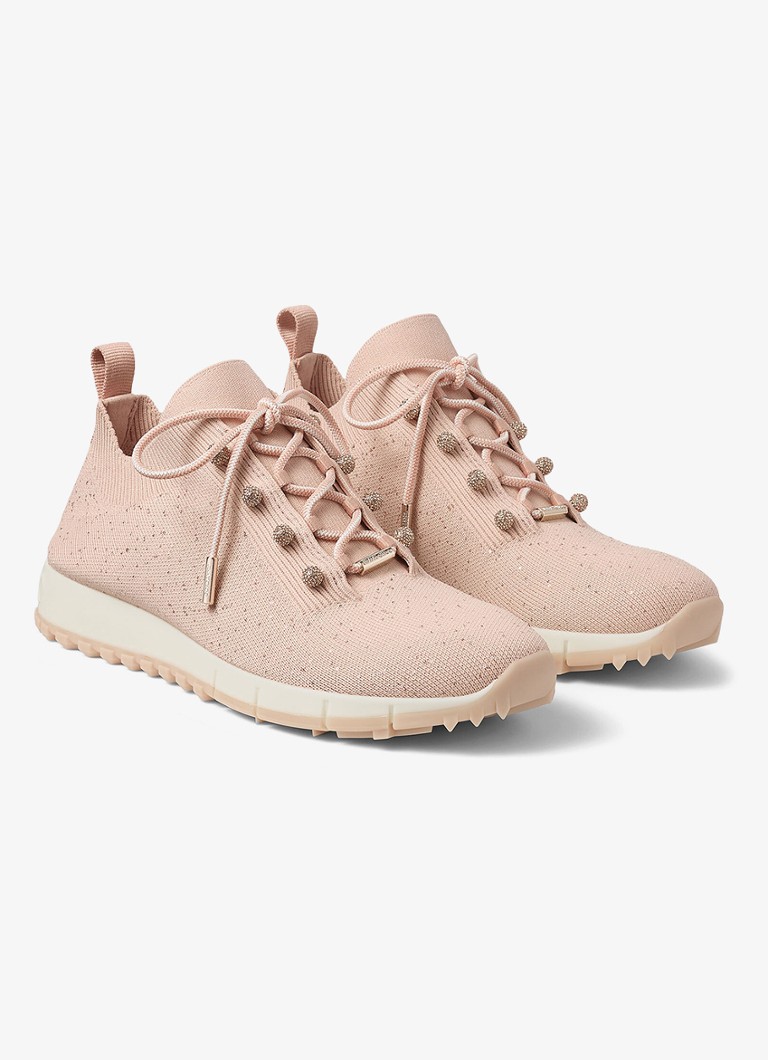 Jimmy Choo Veles sneaker with knitted upper and sequins