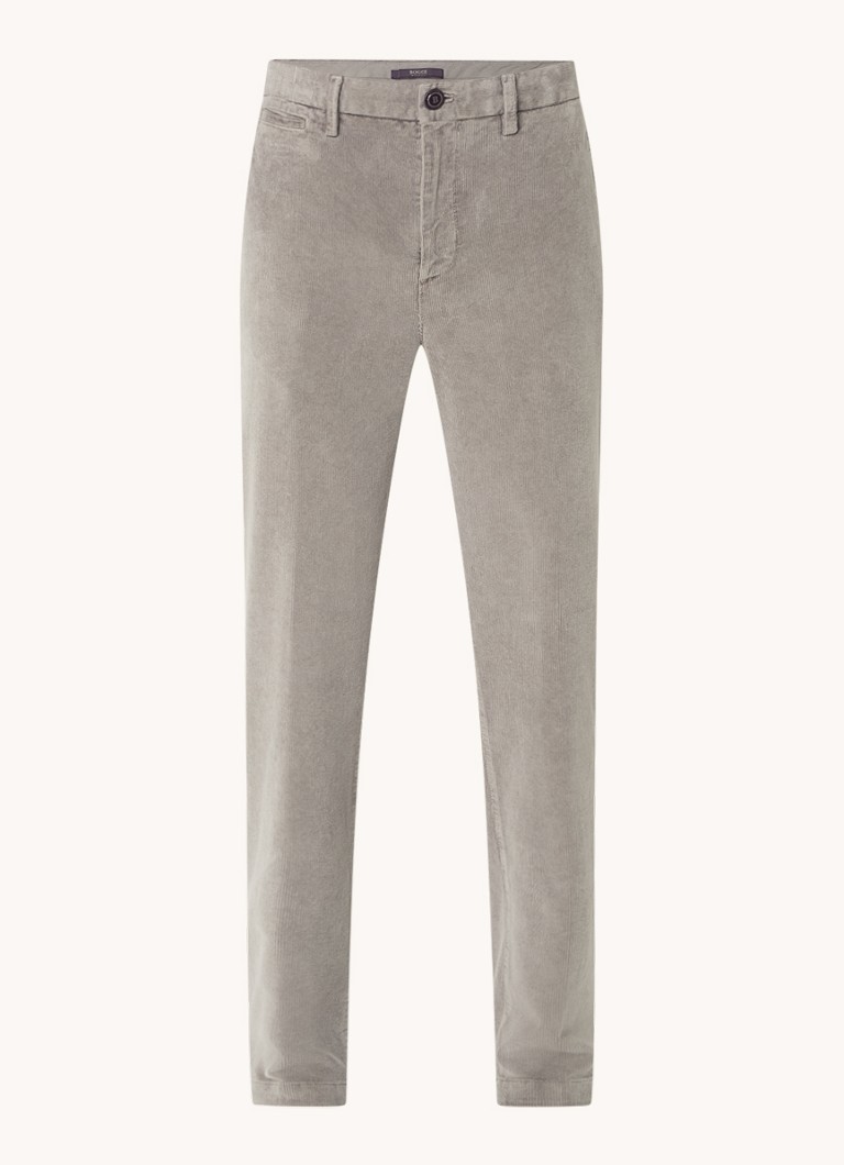 Pantaloni chino din catifea reiată, cu croială dreaptă și buzunare laterale, Boggi Milano