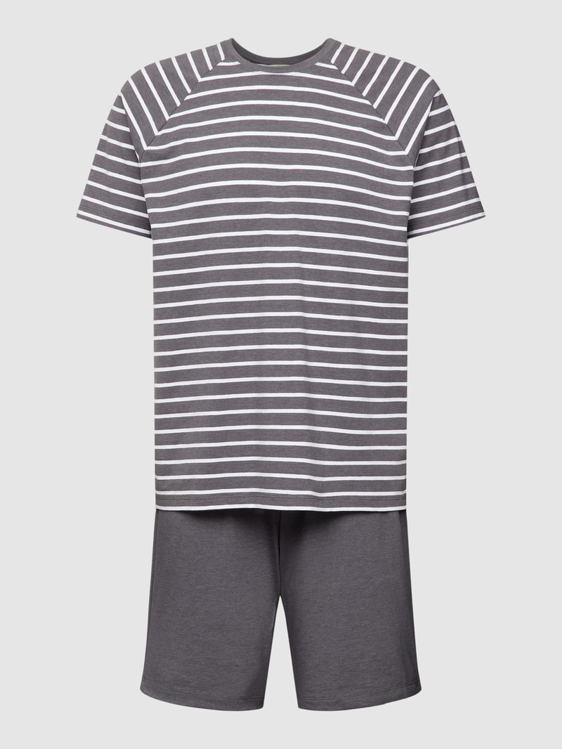 Pyjama-Shorts mit Tunnelzug Modell 'NOOS' in anthrazit