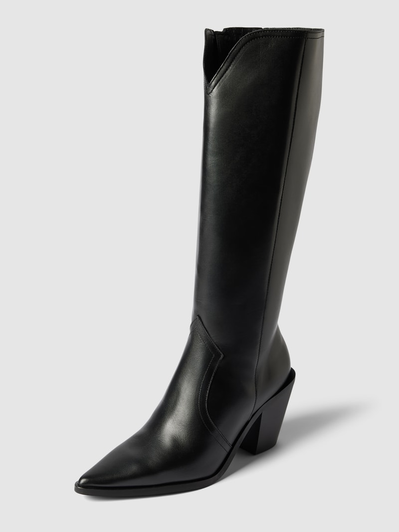 Stiefel mit Blockabsatz in schwarz