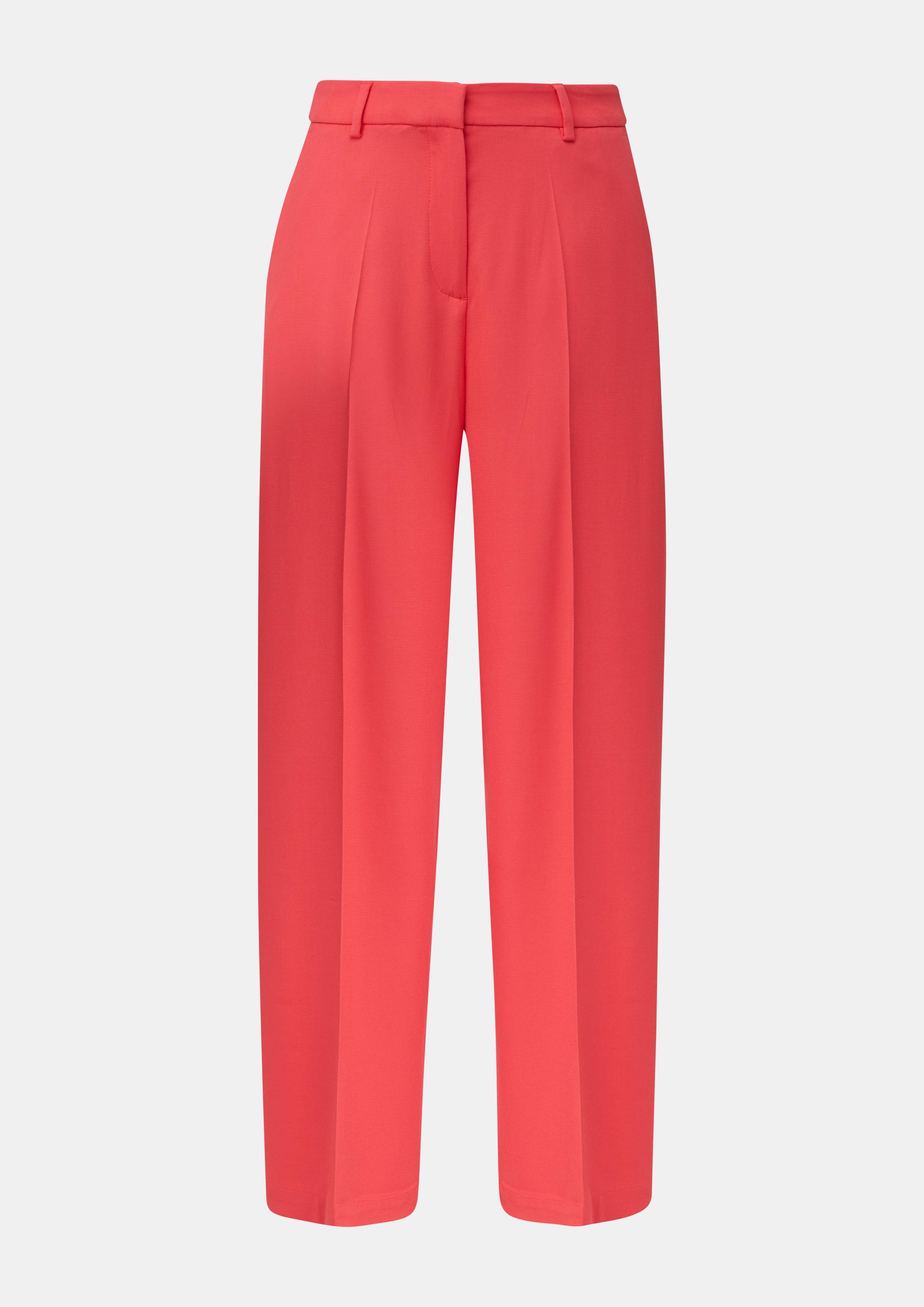 Regular: Twillhose mit Wide Leg - koralle