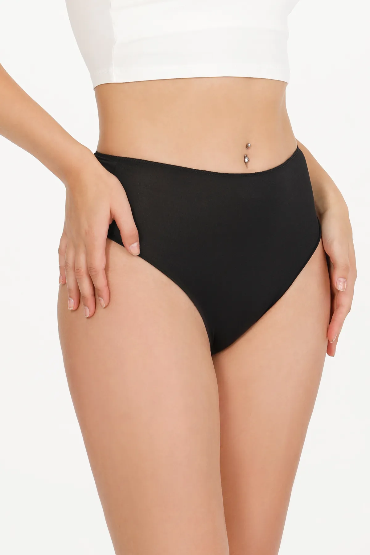 Sensu  Lasergeschnittener Damen-Tanga mit hoher Taille, 3er-Set KTS5002