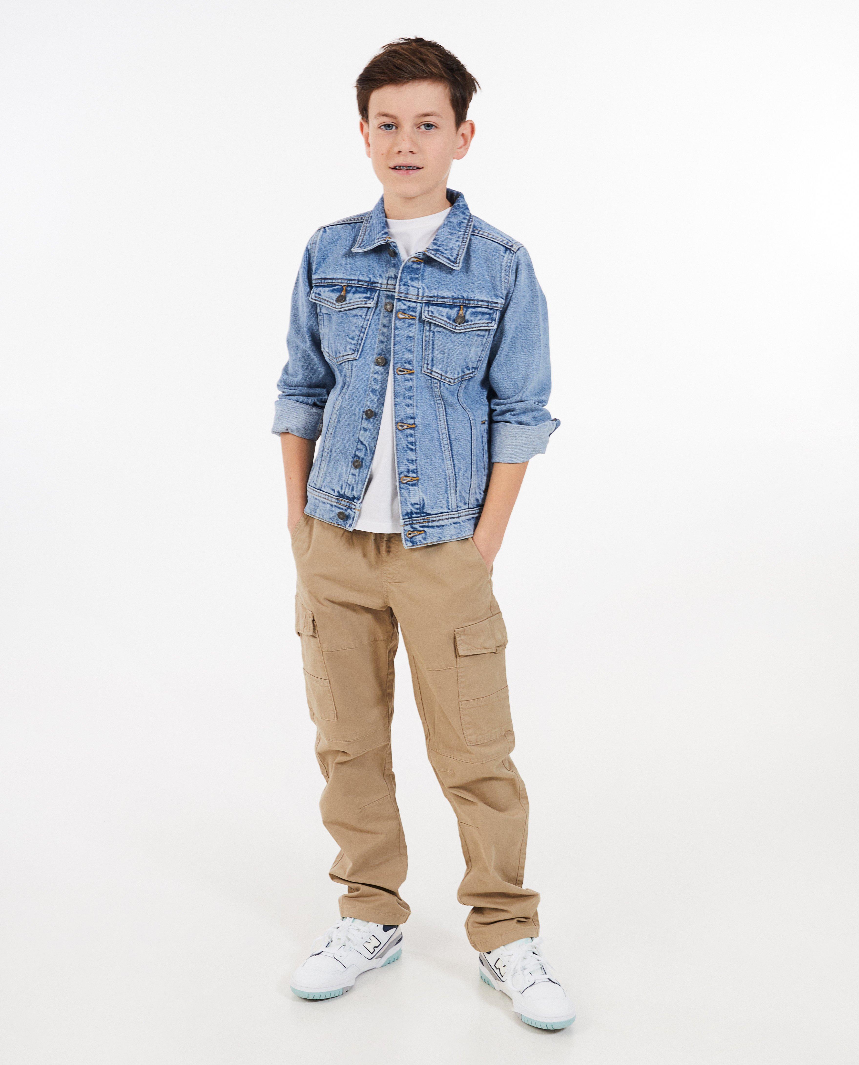 Vestă din denim Fish & Chips Blue, albastru deschis