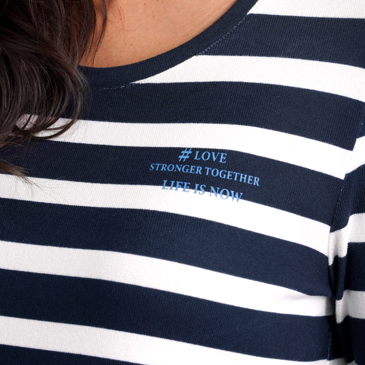Damen Langarmshirt mit Streifen