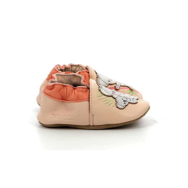 Chaussons cuir tannage vegetal Queen Koala