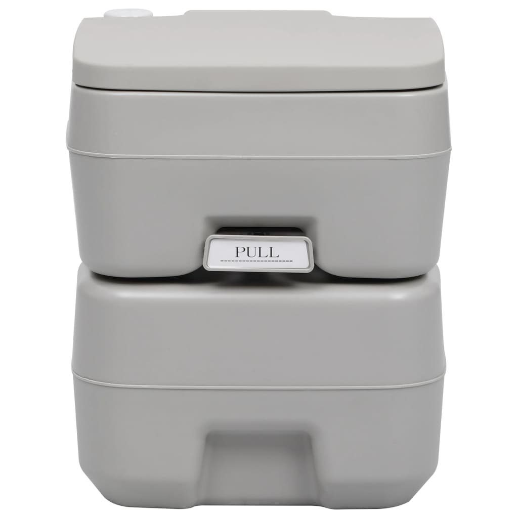 vidaXL Campingtoilette Tragbare Campingtoilette Grau 20 10 L