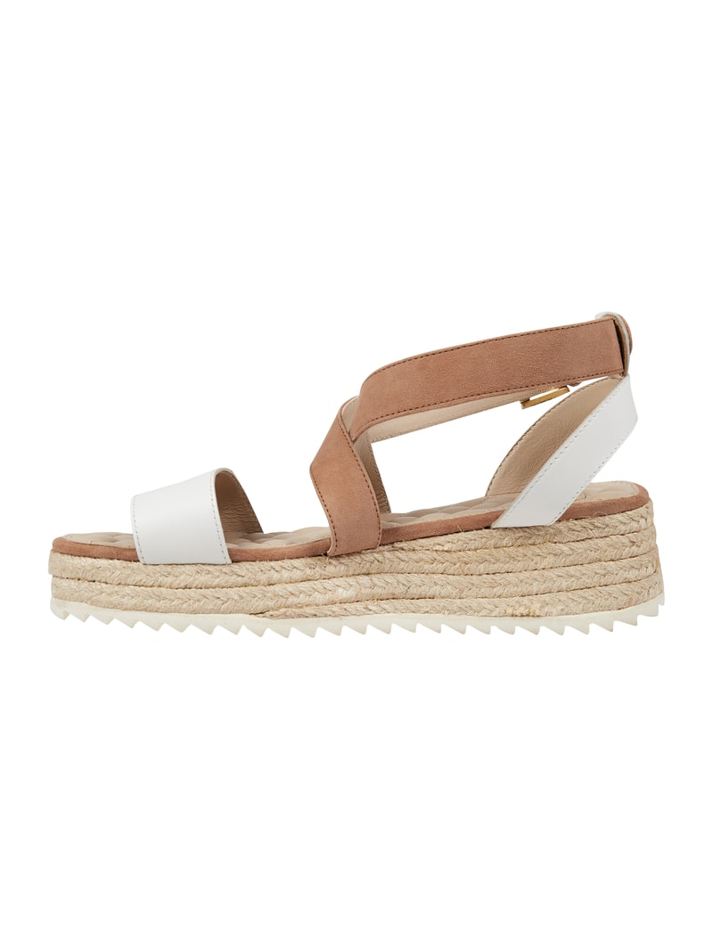 Sandalen aus Leder Modell 'Bari' in weiß