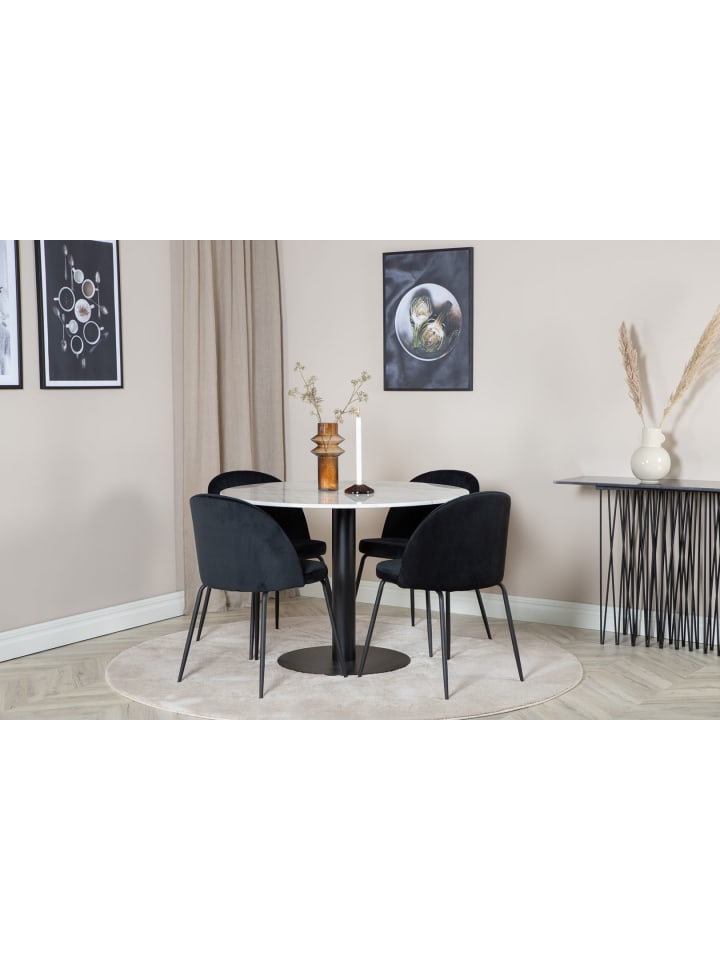 ebuy24 Essgruppe Estelle 80 (5-teilig) Schwarz 106 x 106 cm günstig kaufen onesize