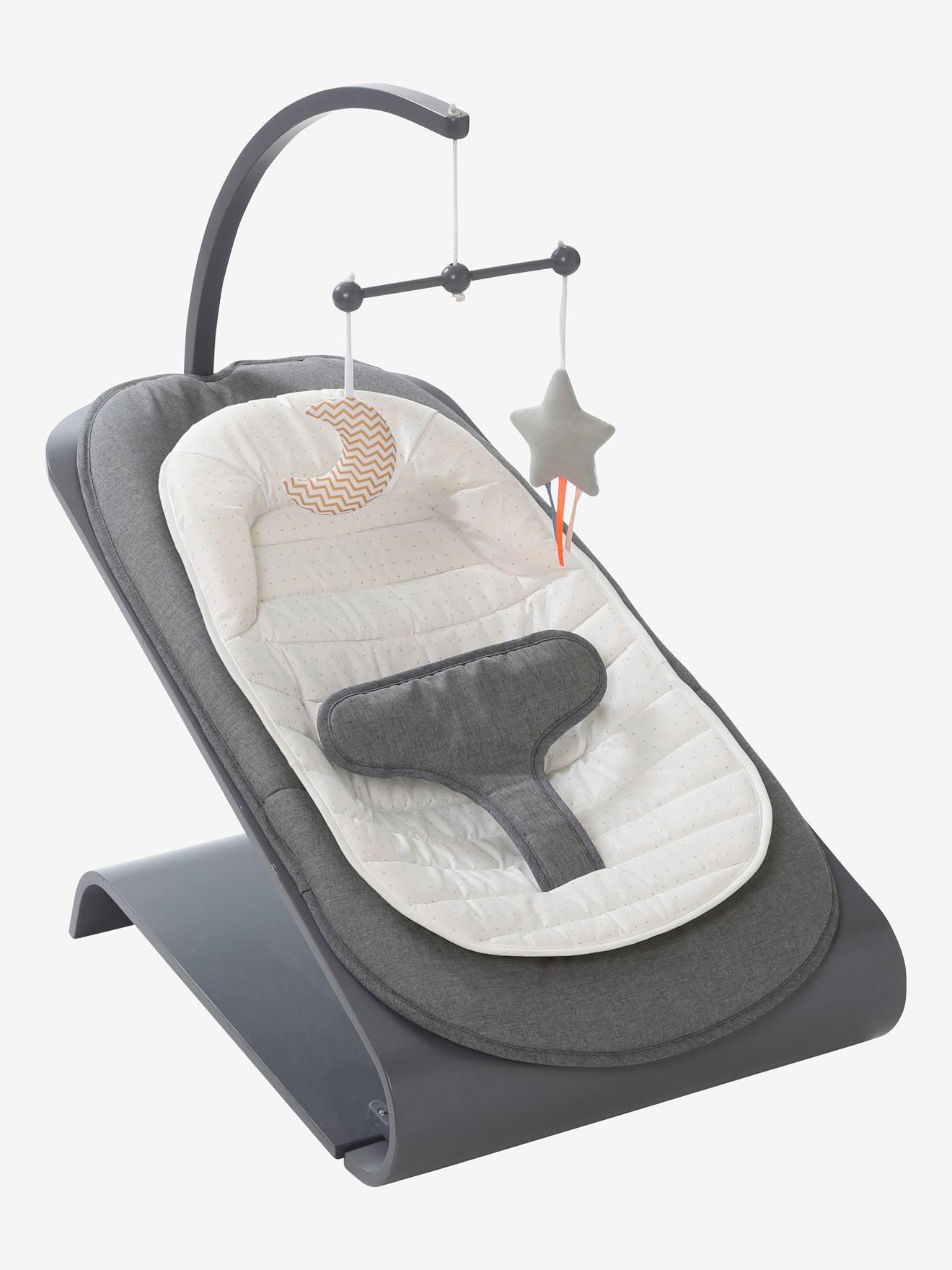 Vertbaudet Babywippe BABYRYTHM aus Holz - dunkelgrau