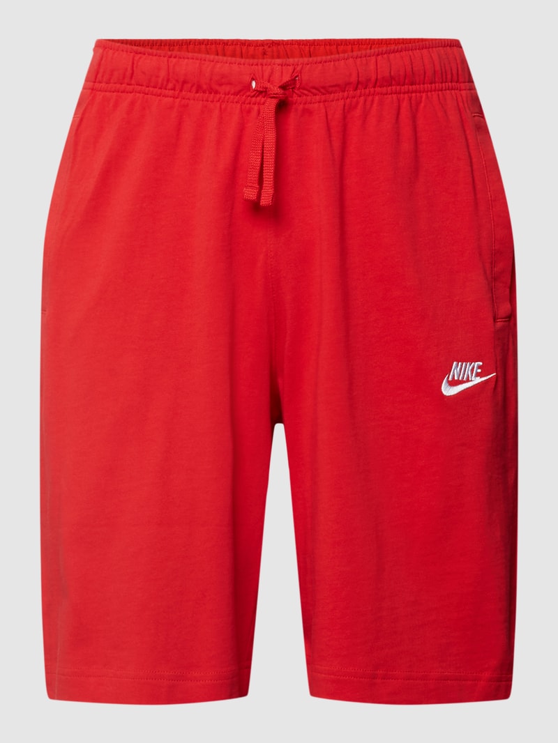 Sweatshorts mit seitlichen Eingrifftaschen in rot
