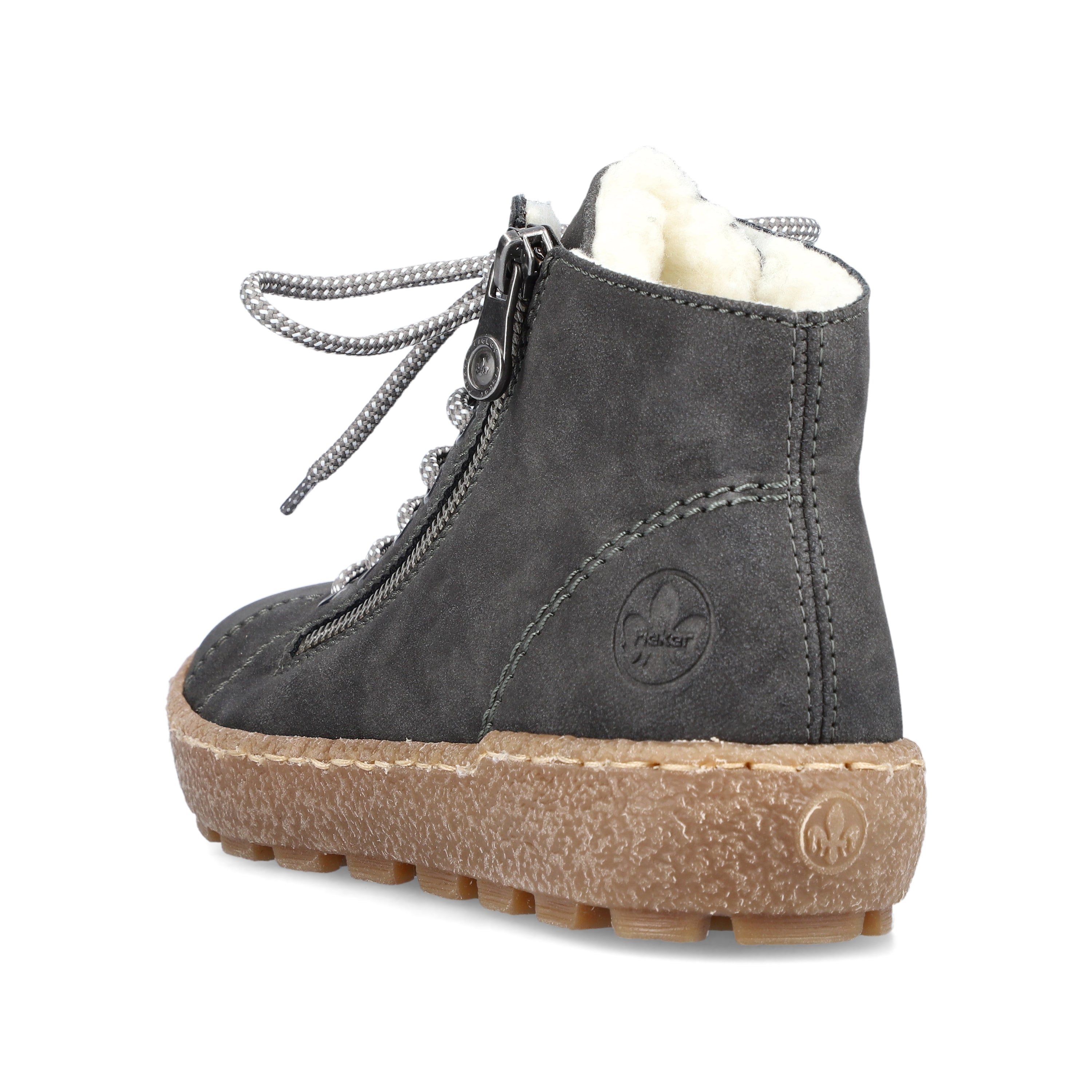 Rieker Damen Schnürschuhe asphaltgrau