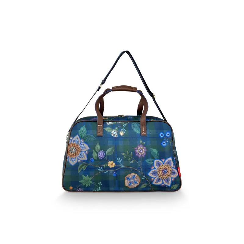 Pip Studio Tovy Weekend Bag Medium Flores Felices - Dark Blue
