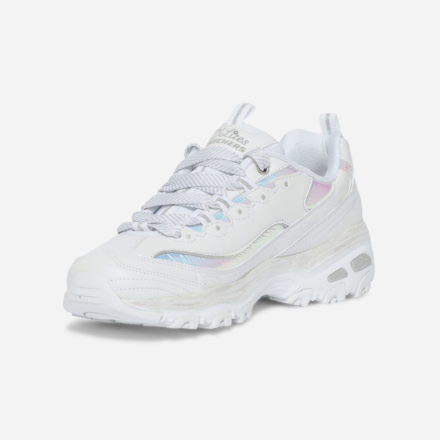 Tennis SKECHERS blanche et argent