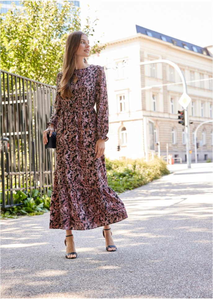 Bedrucktes Maxikleid