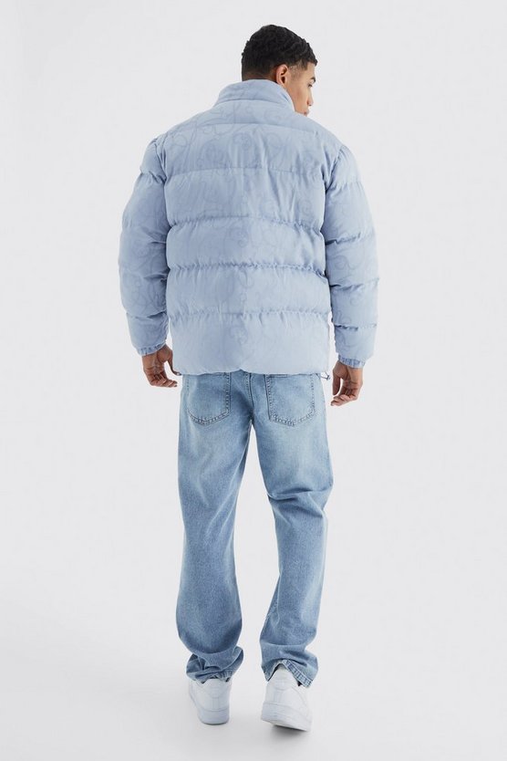 Satin-Steppjacke mit Trichterkragen
