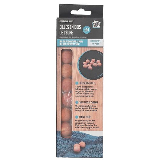 Malsäkra cederträbollar x24