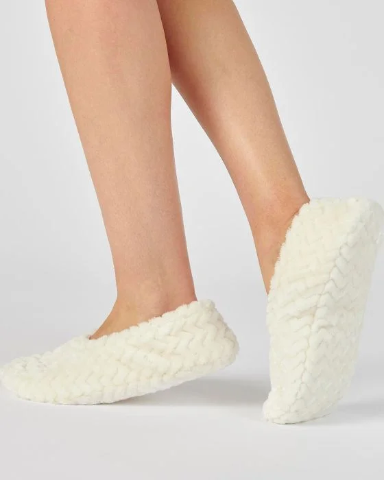 Chaussons d'intérieur moelleux maille Thermolactyl