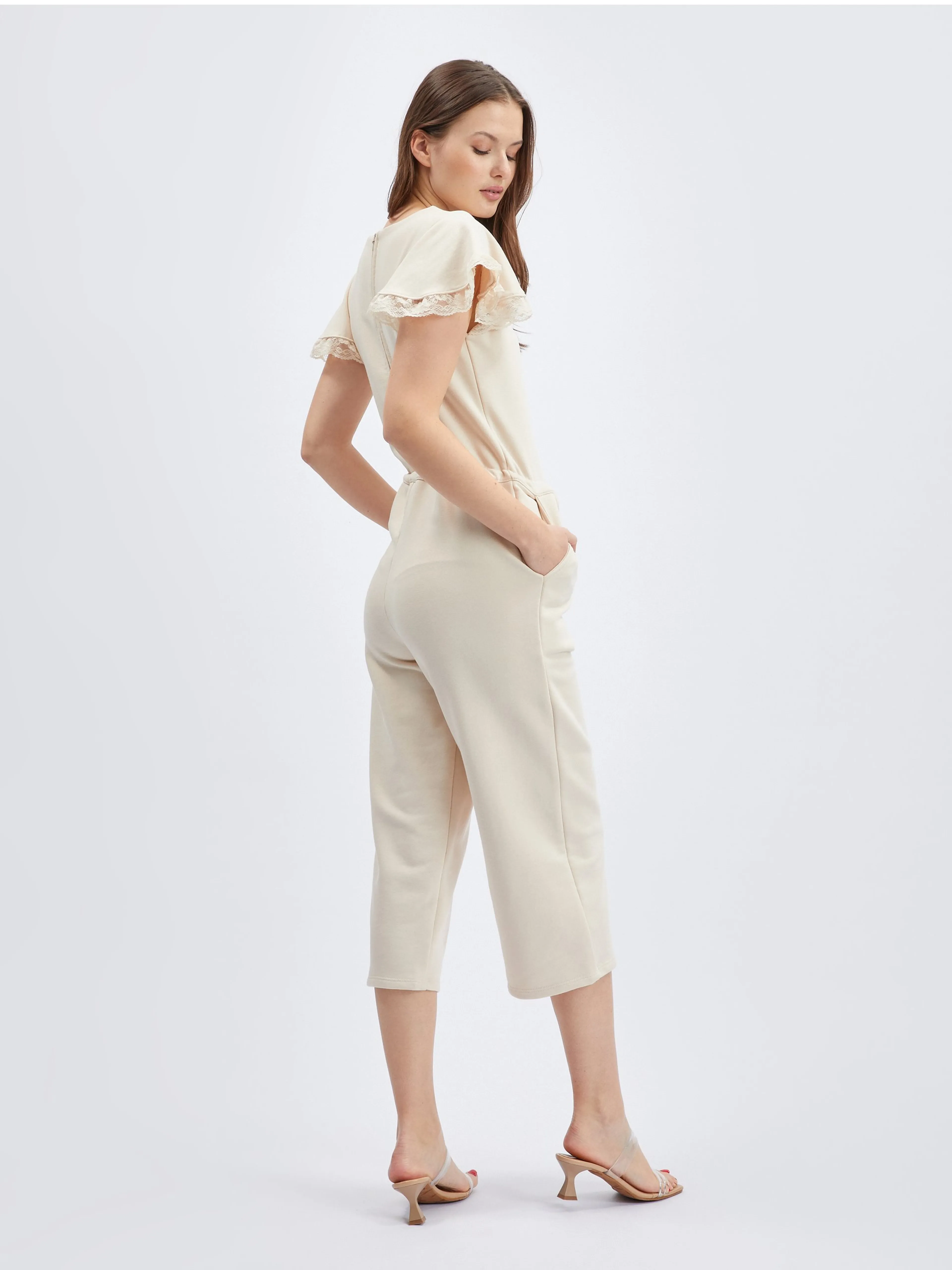Cremefarbener Damen-Overall ORSAY