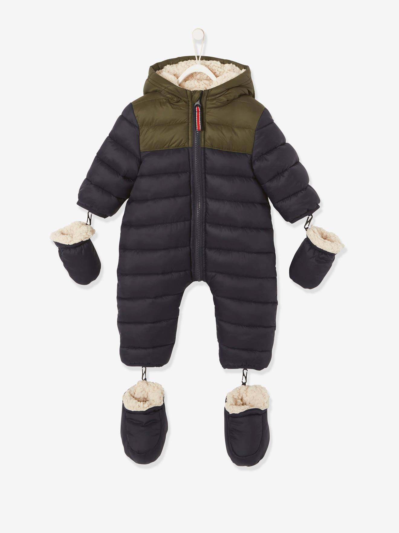 Combi-pilote bébé doublée et matelassée encre
