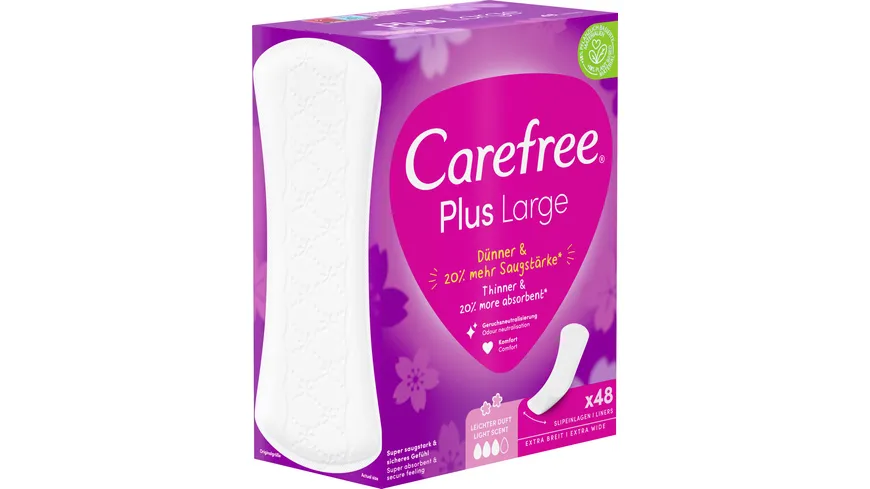 Carefree Plus Large Slipeinlagen leichter Duft