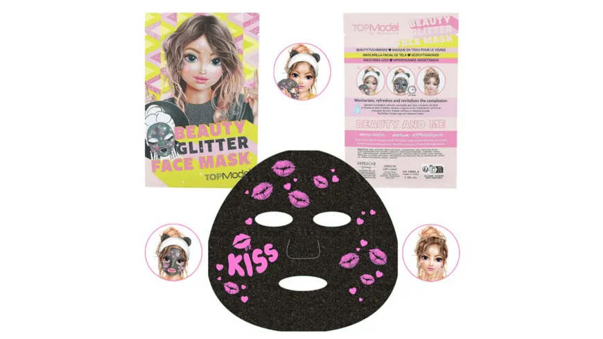 TOPModel Tuchmaske Glitzer BEAUTY and ME sortiert