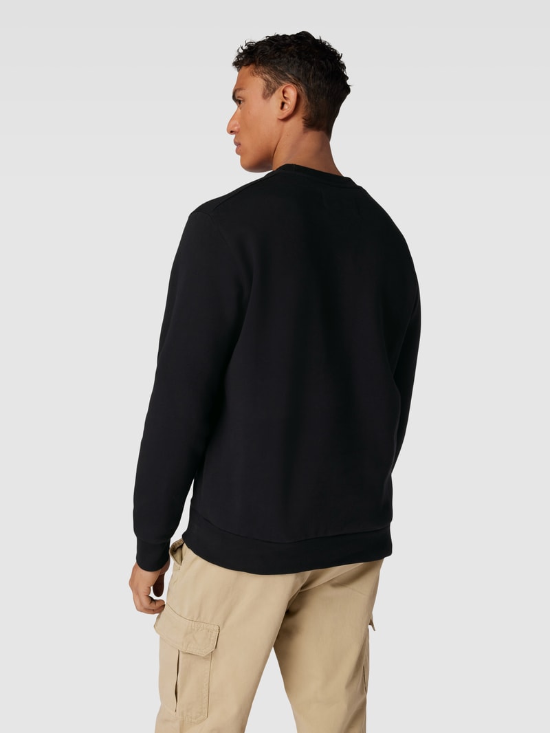 Sweatshirt in unifarbenem Design Modell 'Rochester' in schwarz