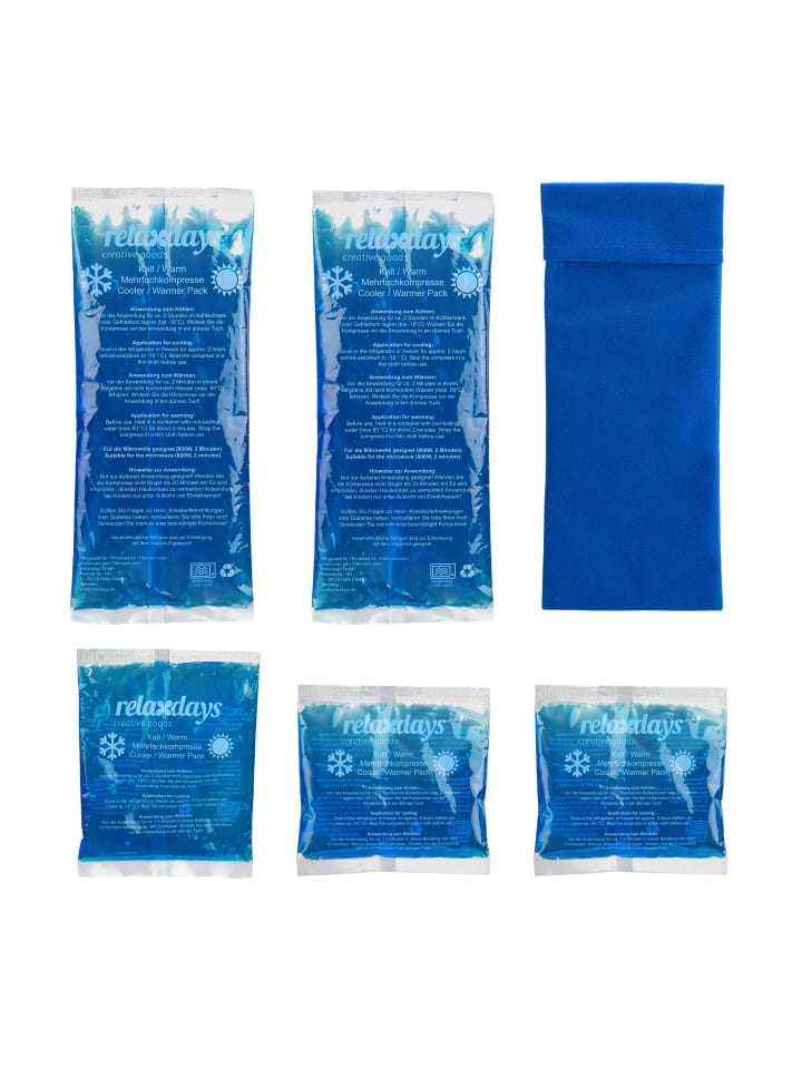 relaxdays 5 x Kühlpads in Blau günstig kaufen onesize
