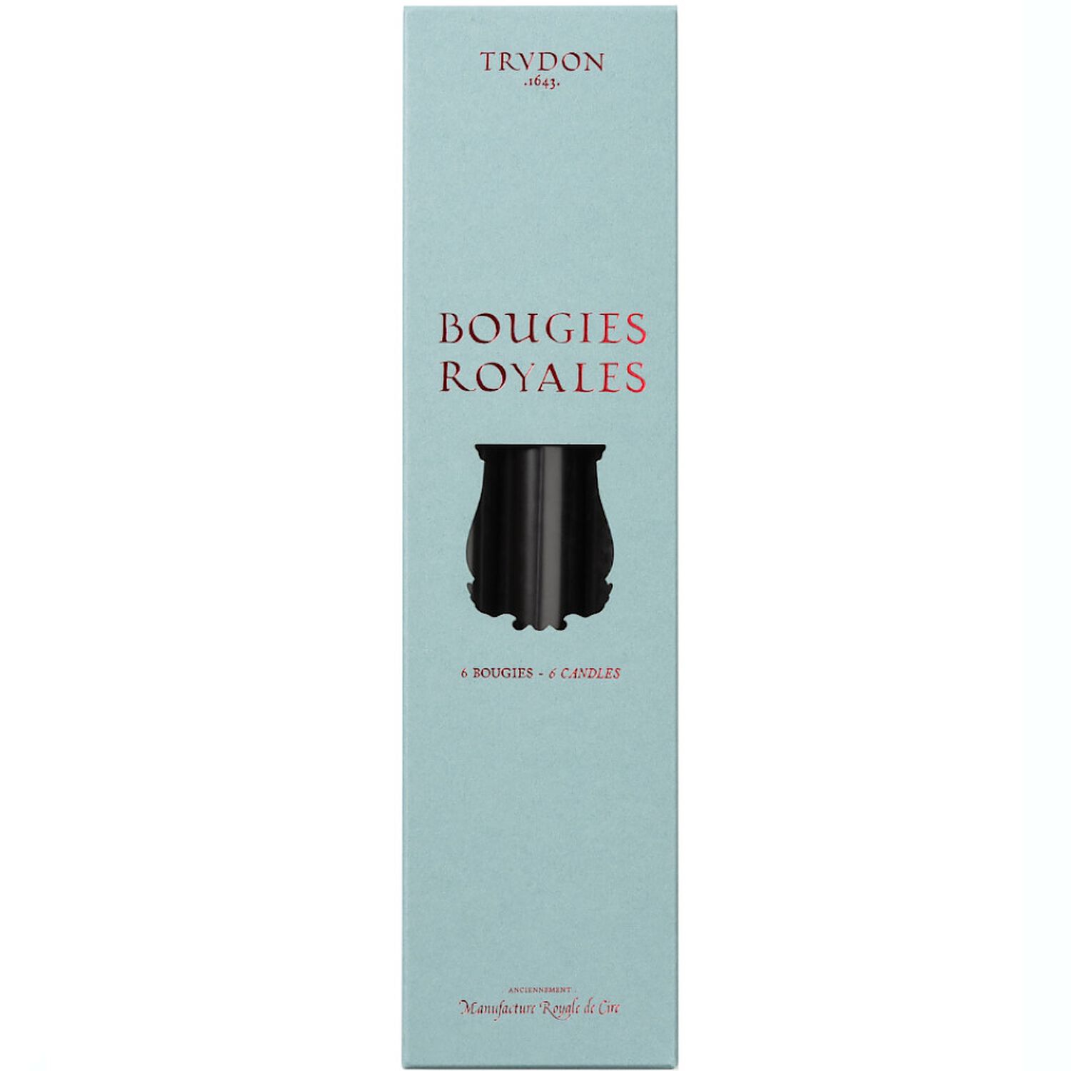 Trudon Bougies Royales Chandelles Noir x6