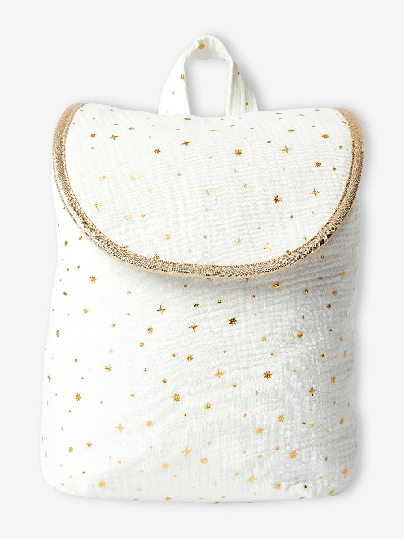 Sac étoiles personnalisable fille écru