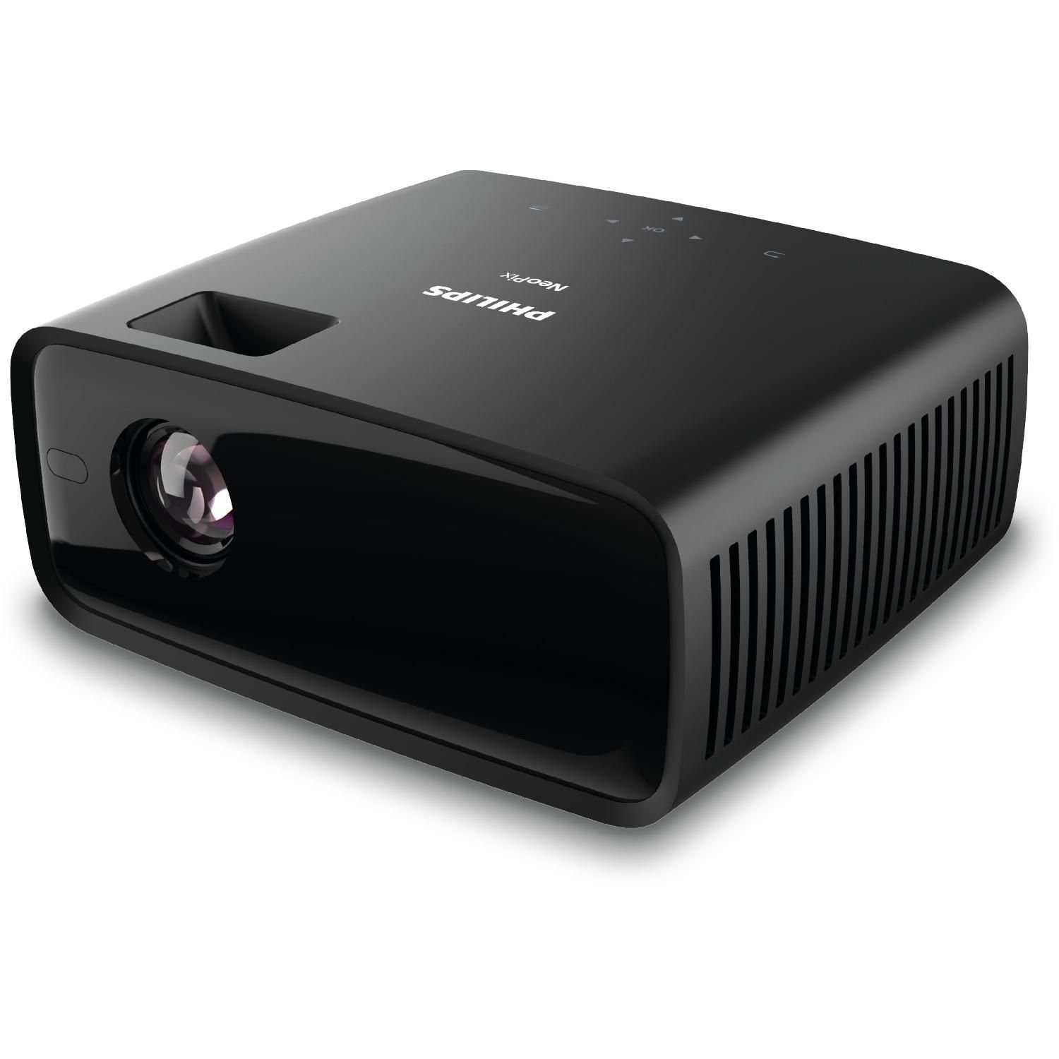 Philips NeoPix 120 LED Projektor Stereosound Multimediaplayer Beamer Beamer (100 lm, 3000 : 1, 1280 X 720 px, HD 720p Auflösung auf Projektionen bis 165cm (65) Diagonale)