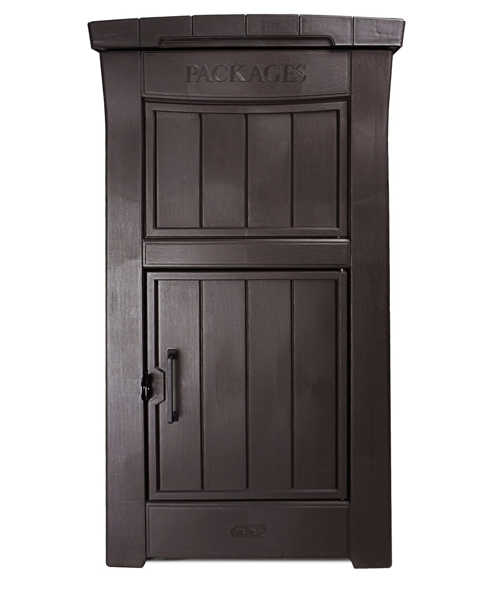 Keter Paketbox Parcel Drop Box Postbox für Pakete braun abschließbar, mit Diebstahlsicherung, für Päckchen, Pakete und Briefe