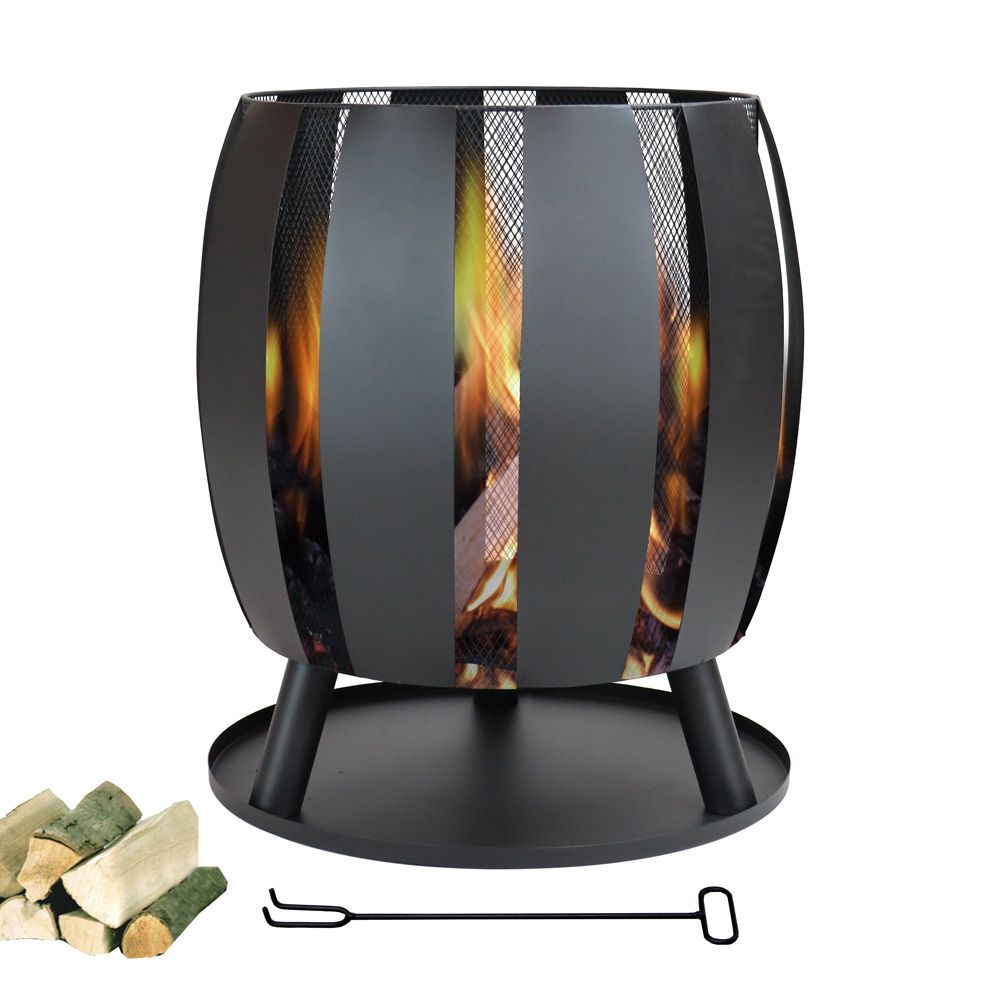 SenS-Line Tulip schwarze Feuerkorb