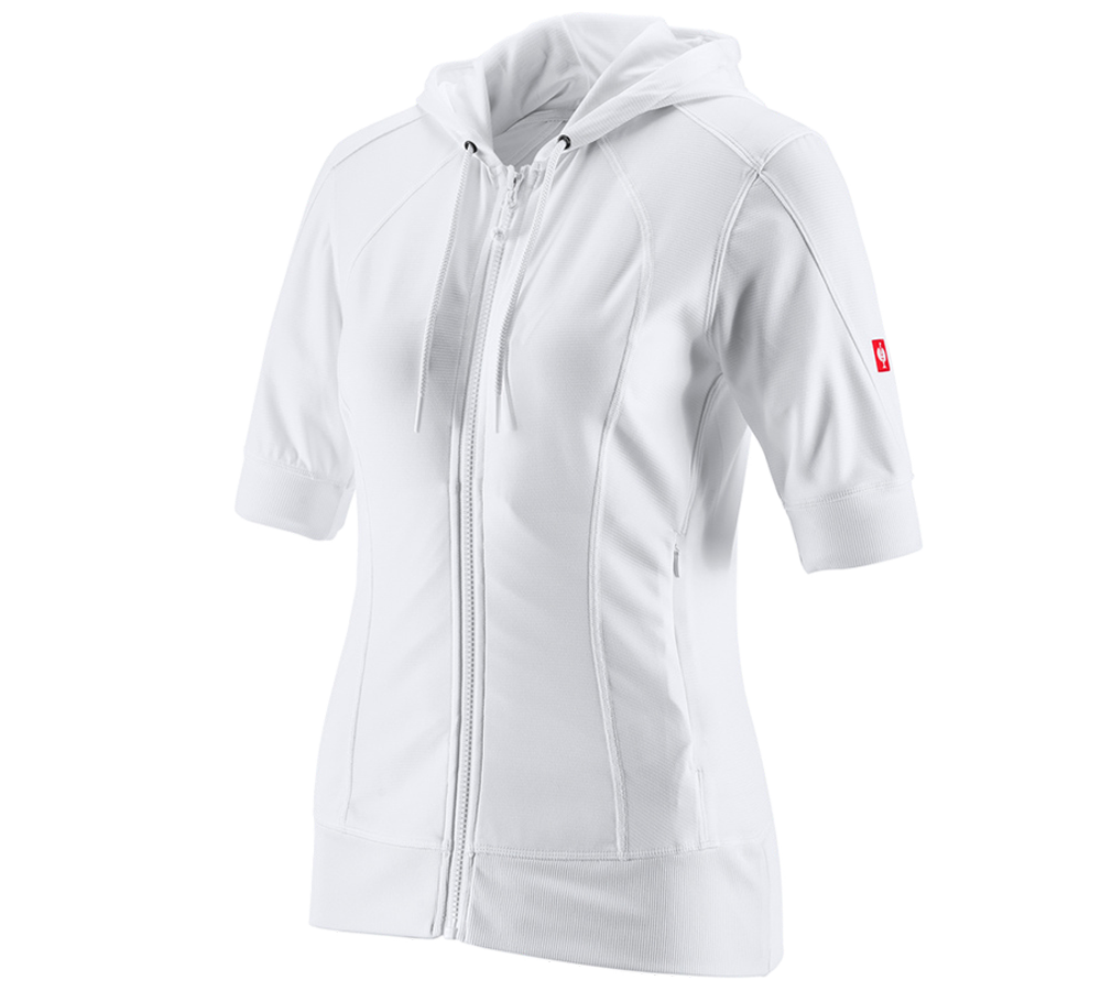 e.s. Funktions Kapuzenjacke stripe 3/4 Arm, Damen