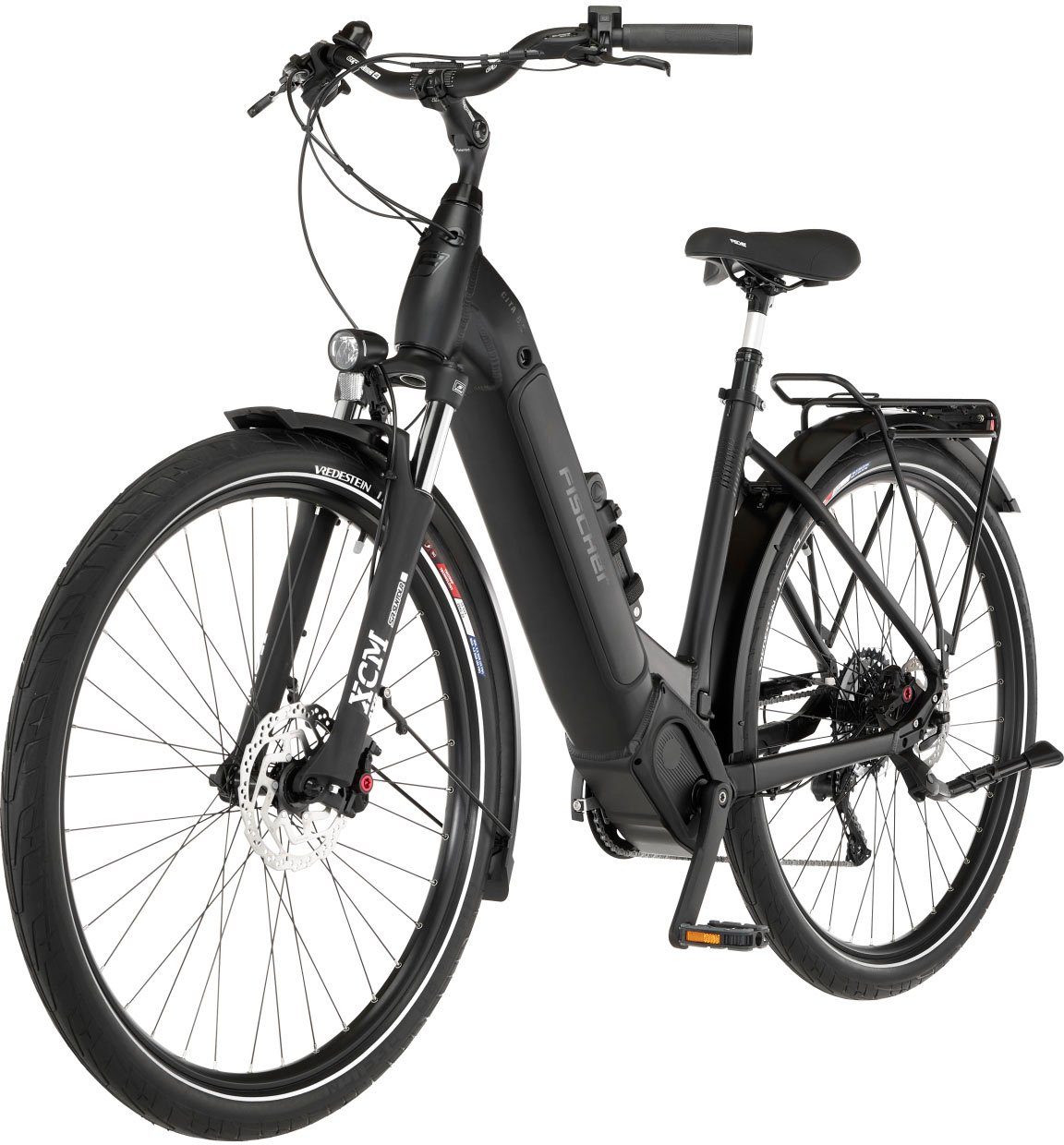 FISCHER Fahrrad E-Bike CITA 8.0I 711, 10 Gang Shimano Nexus Schaltwerk, Kettenschaltung, Mittelmotor, 711 Wh Akku, (Schloss)