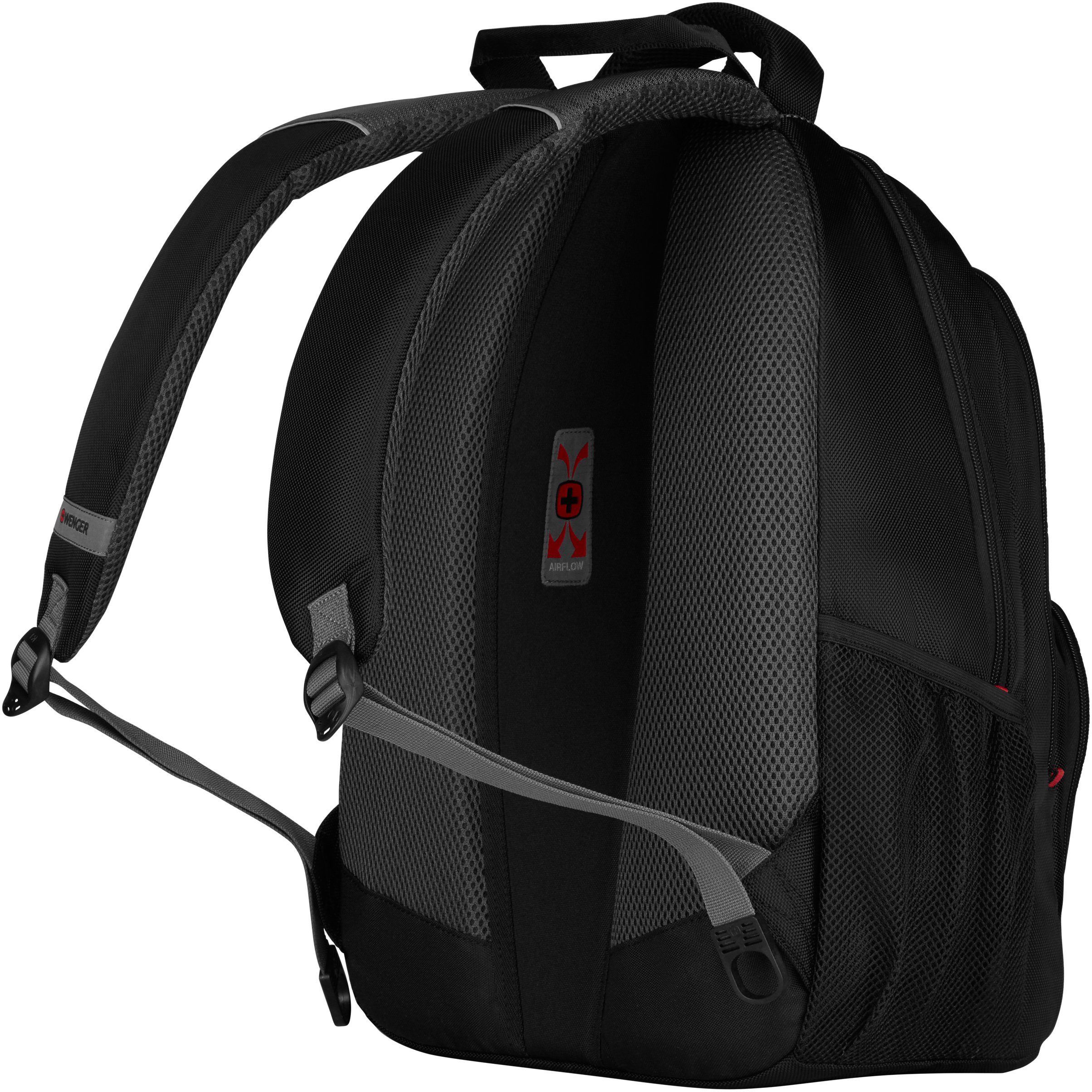 Wenger Laptoprucksack Pillar, schwarz/ grau, für Laptops bis 16 Zoll