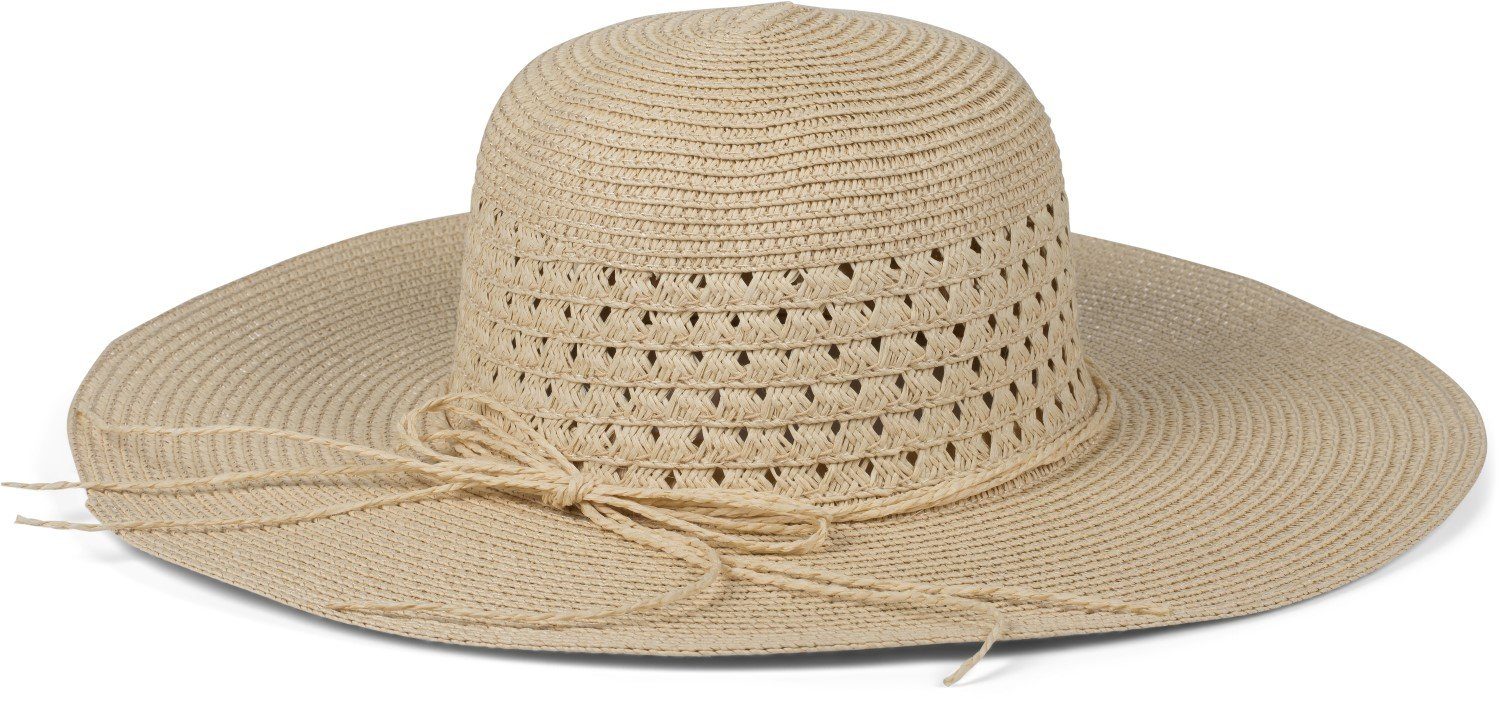 styleBREAKER Sonnenhut (1-St) Großer Sonnenhut mit Hutband und Schleife Strohhut