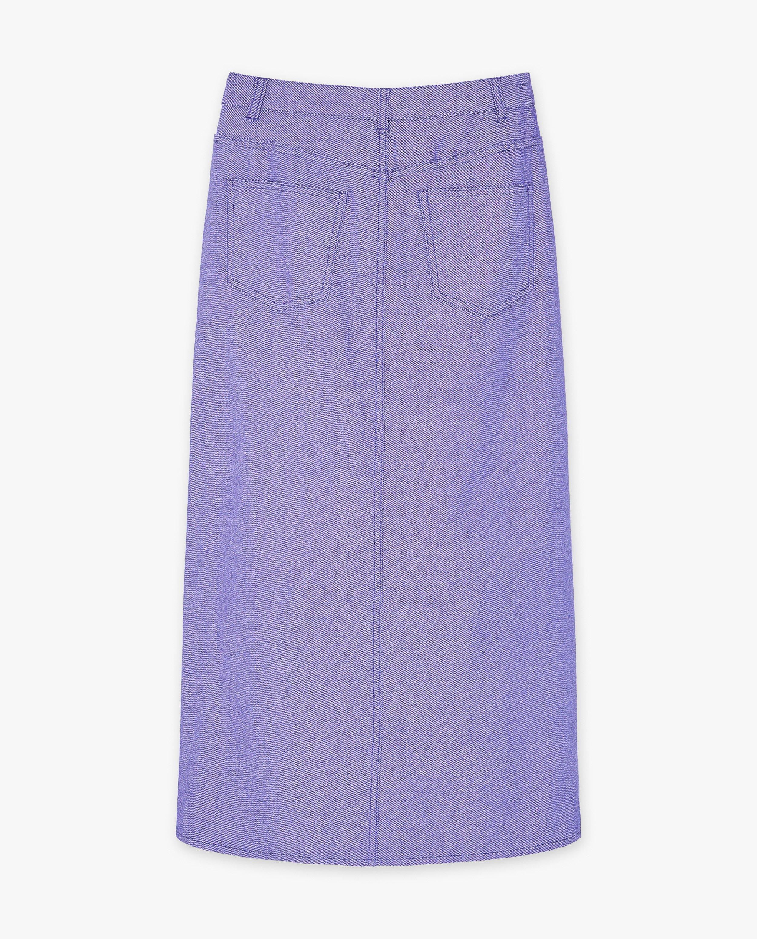 Fustă midi din denim mov pentru femei CKS
