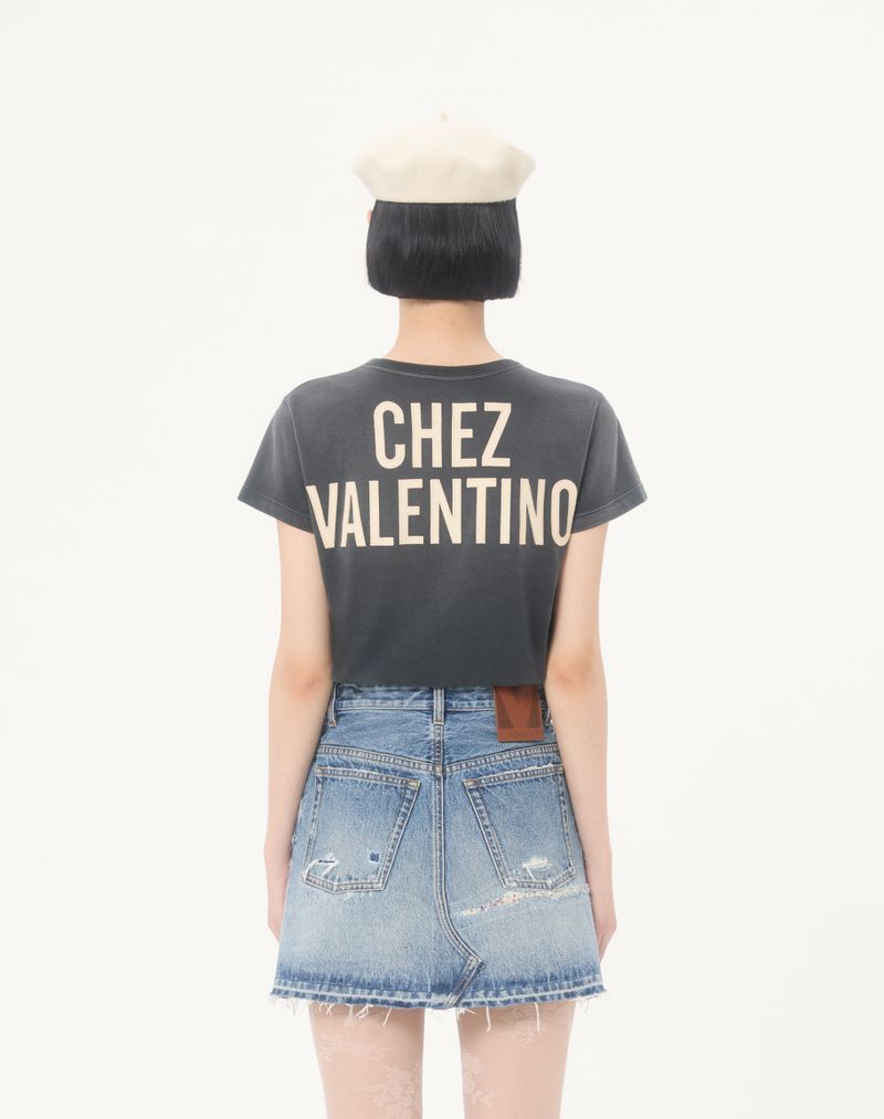 Camiseta de algodão estampada