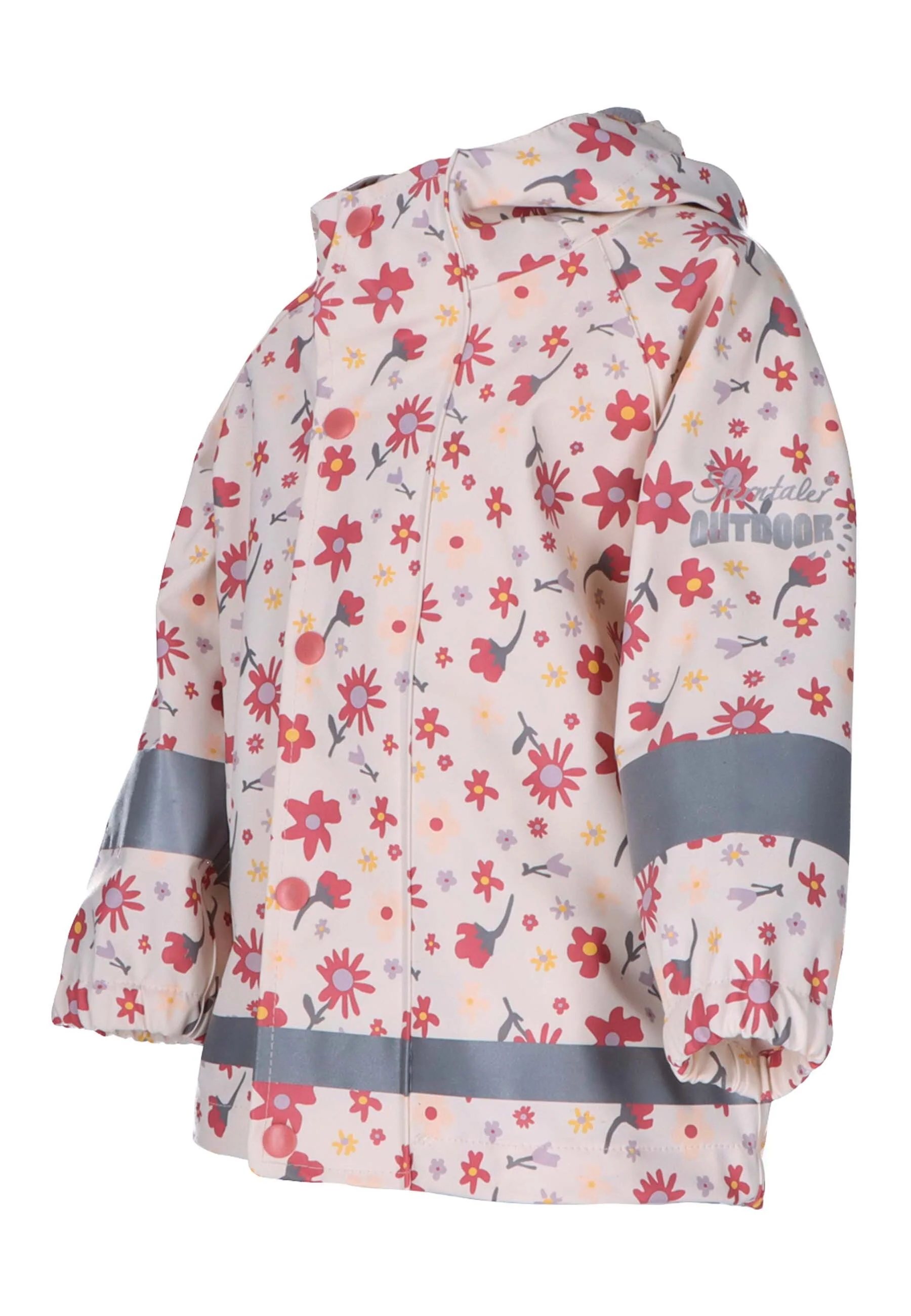 Regenjacke Blumen ungefüttert und wasserdicht,Rosa