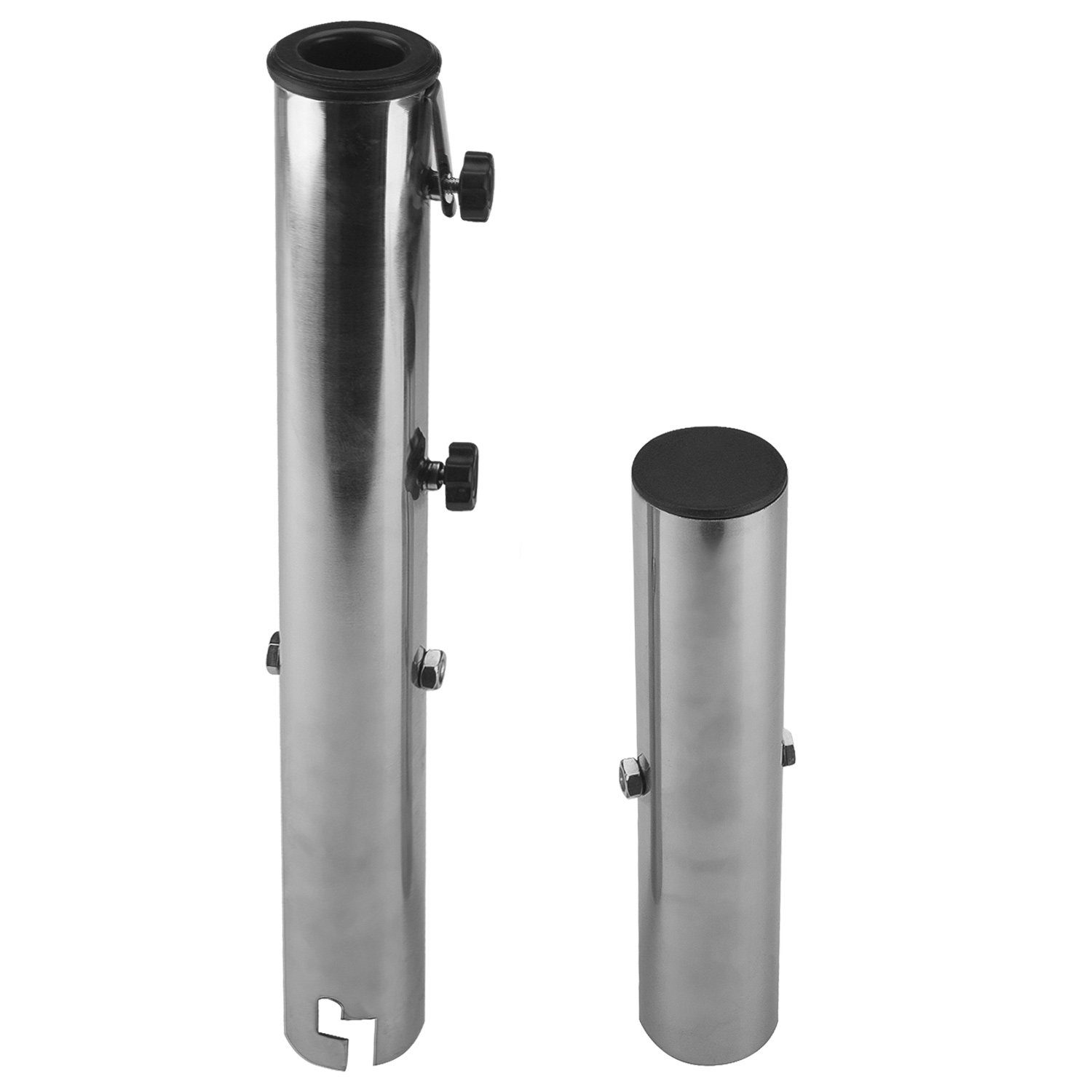 anndora Betonschirmständer Bodenhülse Sonnenschirm bis 48 mm und bis 4 m Durchmesser aus Edelstahl