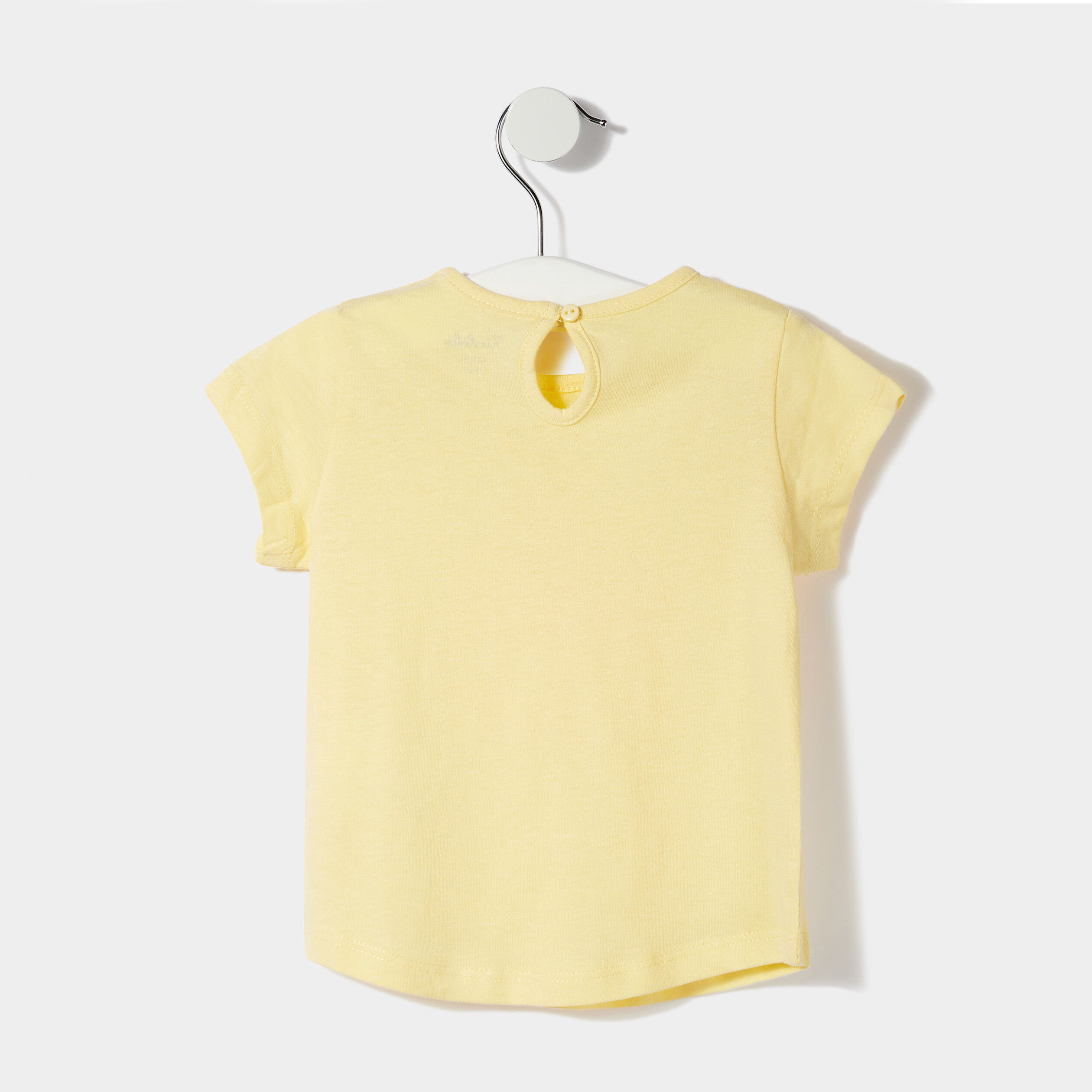 T-shirt manches courtes jaune clair bébé fille | La Halle