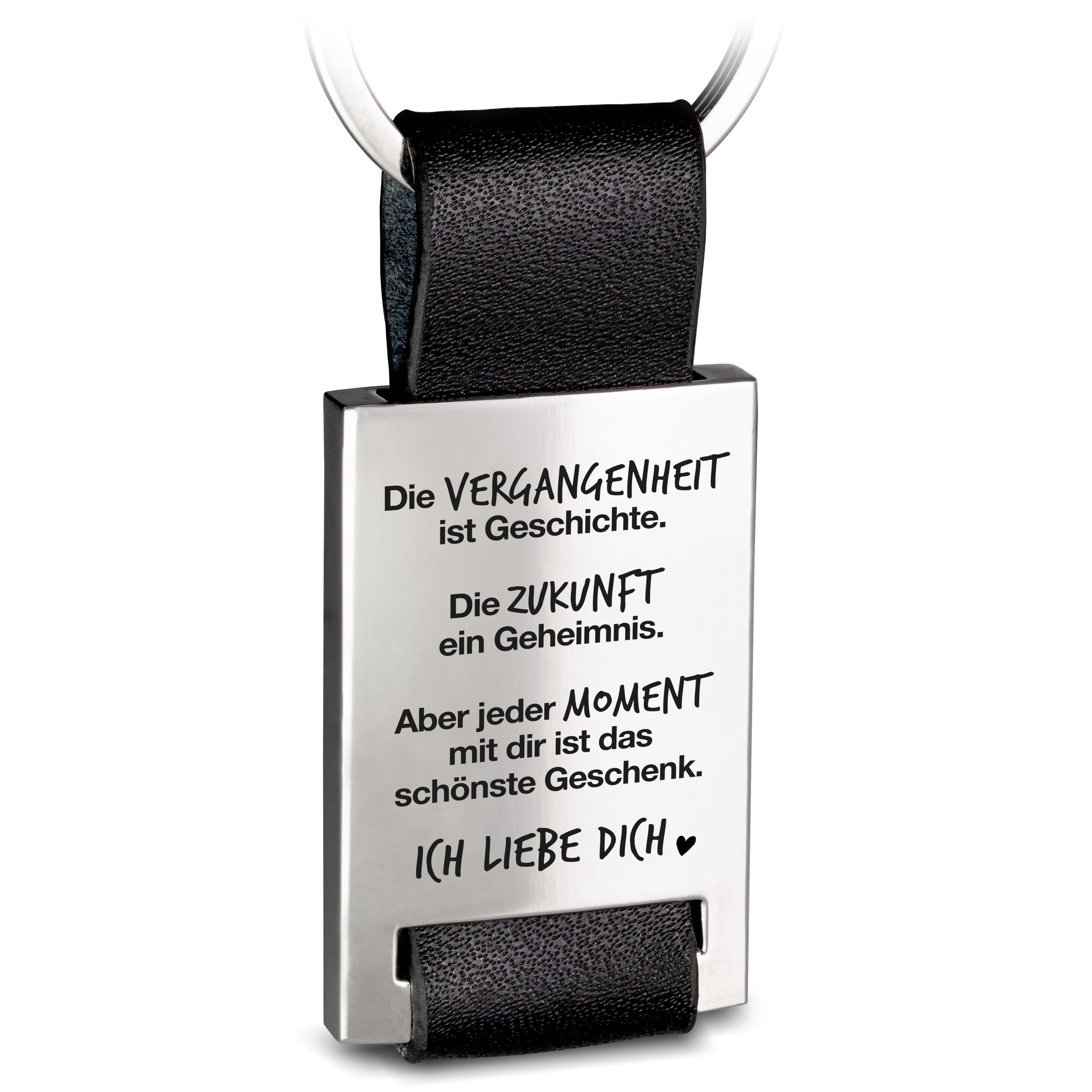 FABACH Schlüsselanhänger Leder mit Gravur 