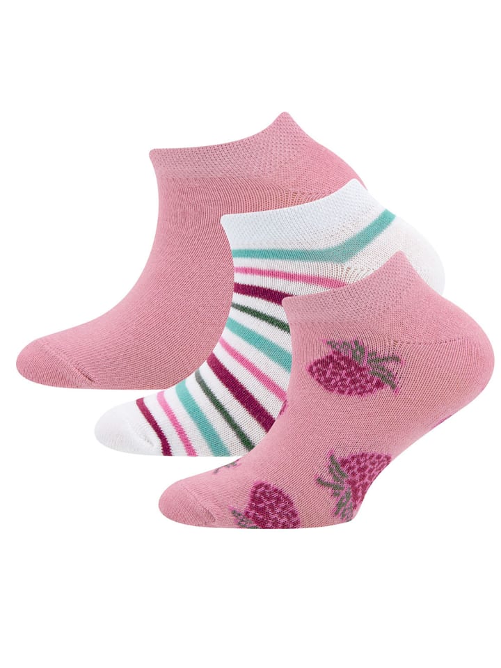 ewers 3er-Set Sneaker Socken 3er Pack Beeren in altrosa-latte günstig kaufen