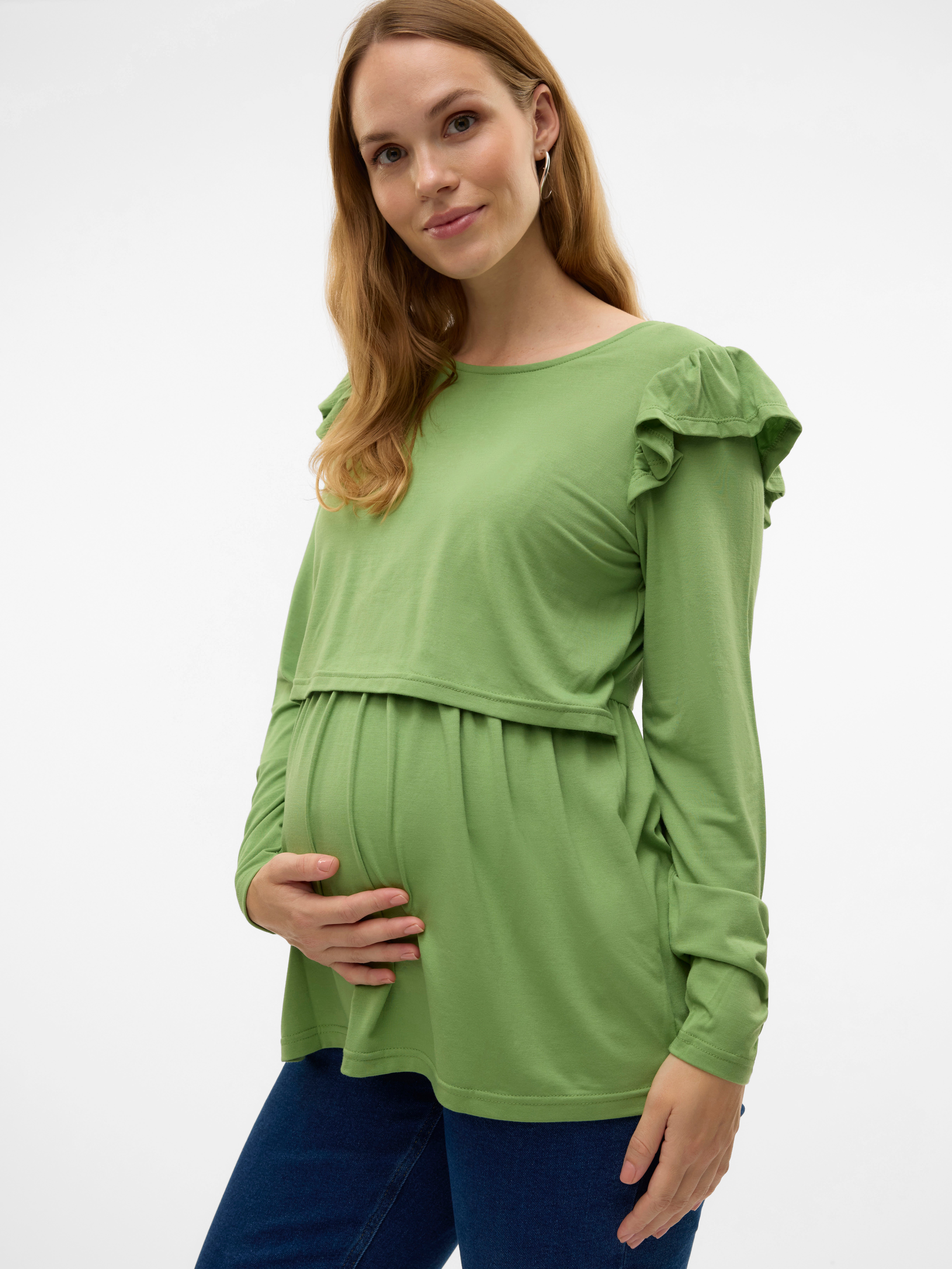 Normal geschnitten Rundhals Top