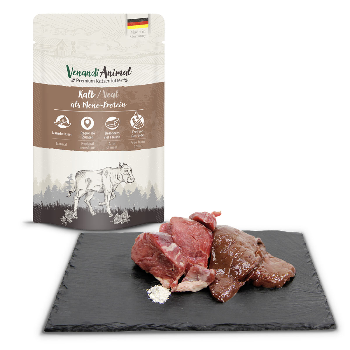 Venandi Animal - Probierpaket II 4xPferd, 4xKalb, 4xTruthahn