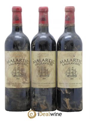 Château Malartic-Lagravière Cru Classé de Graves  2005 - Lot de 3 Bouteilles