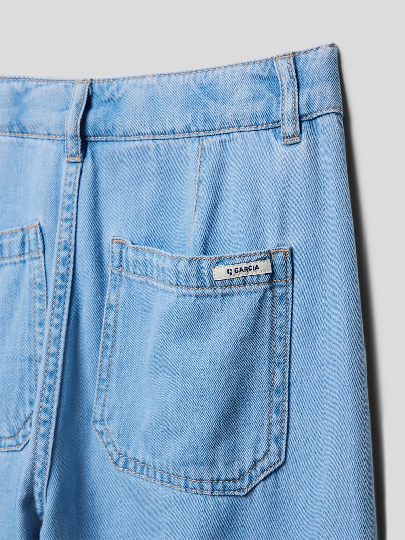 Wide Leg Jeans mit französischen Eingrifftaschen Modell 'DÜNN' in jeans