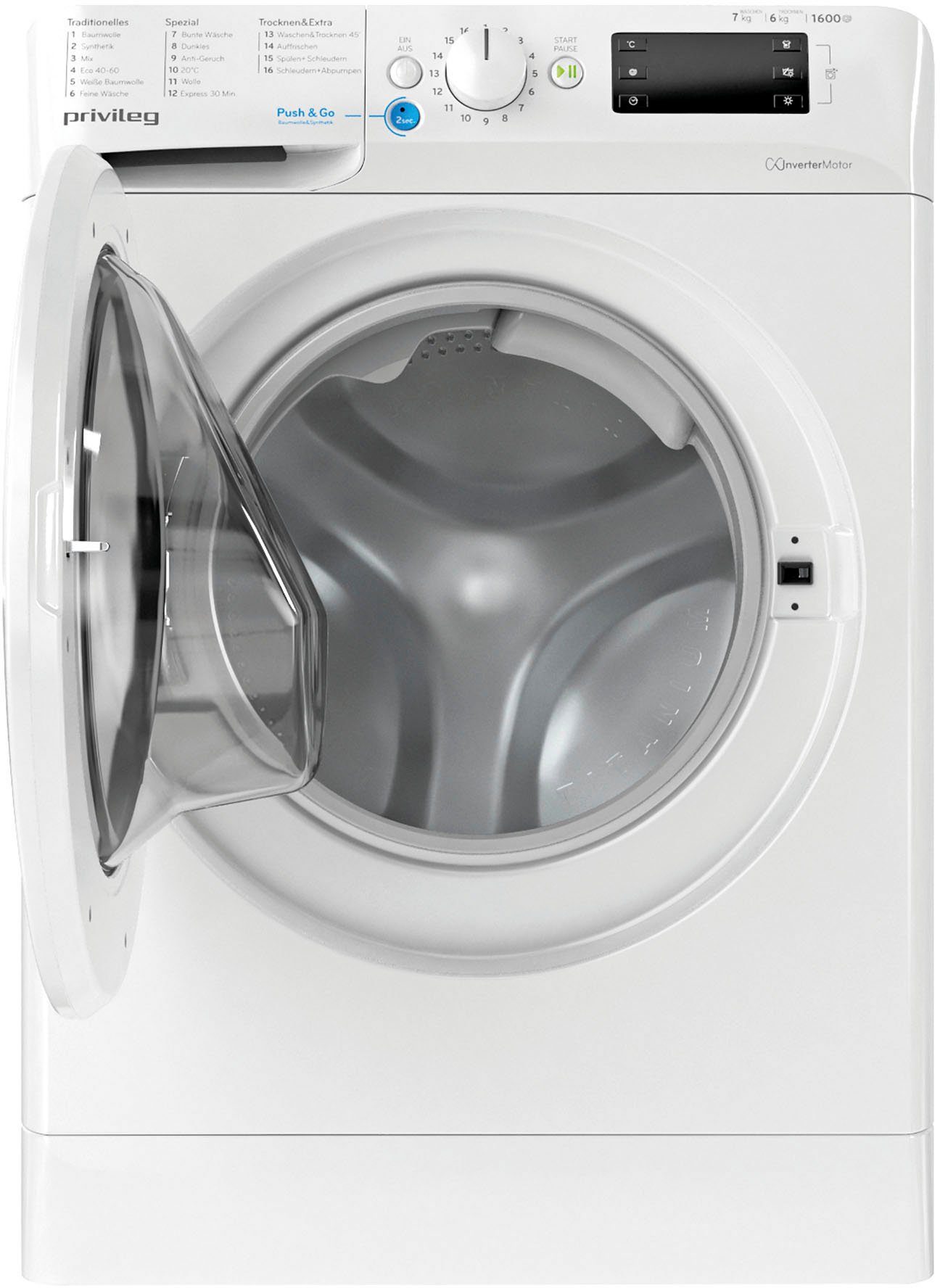 Privileg Waschtrockner PWWT X 76G6 DE N, 7 kg, 6 kg, 1600 U/min