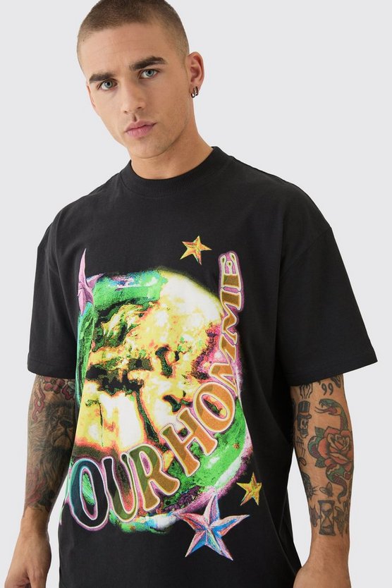 Oversize T-Shirt mit Print